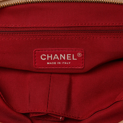 Chanel Aged Calfskin Quilted Large Gabrielle Shopping Tote Beige Black 6 of 11