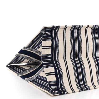 Christian Dior Canvas Embroidered Forte Dei Marmi Striped Book Tote Blue 13 of 22