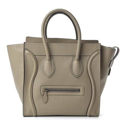 Celine Drummed Calfskin Mini Luggage Dune 1 of 10