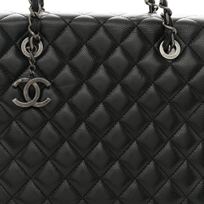 Chanel Caviar Quilted Small City Shopping Tote Black 8 of 10