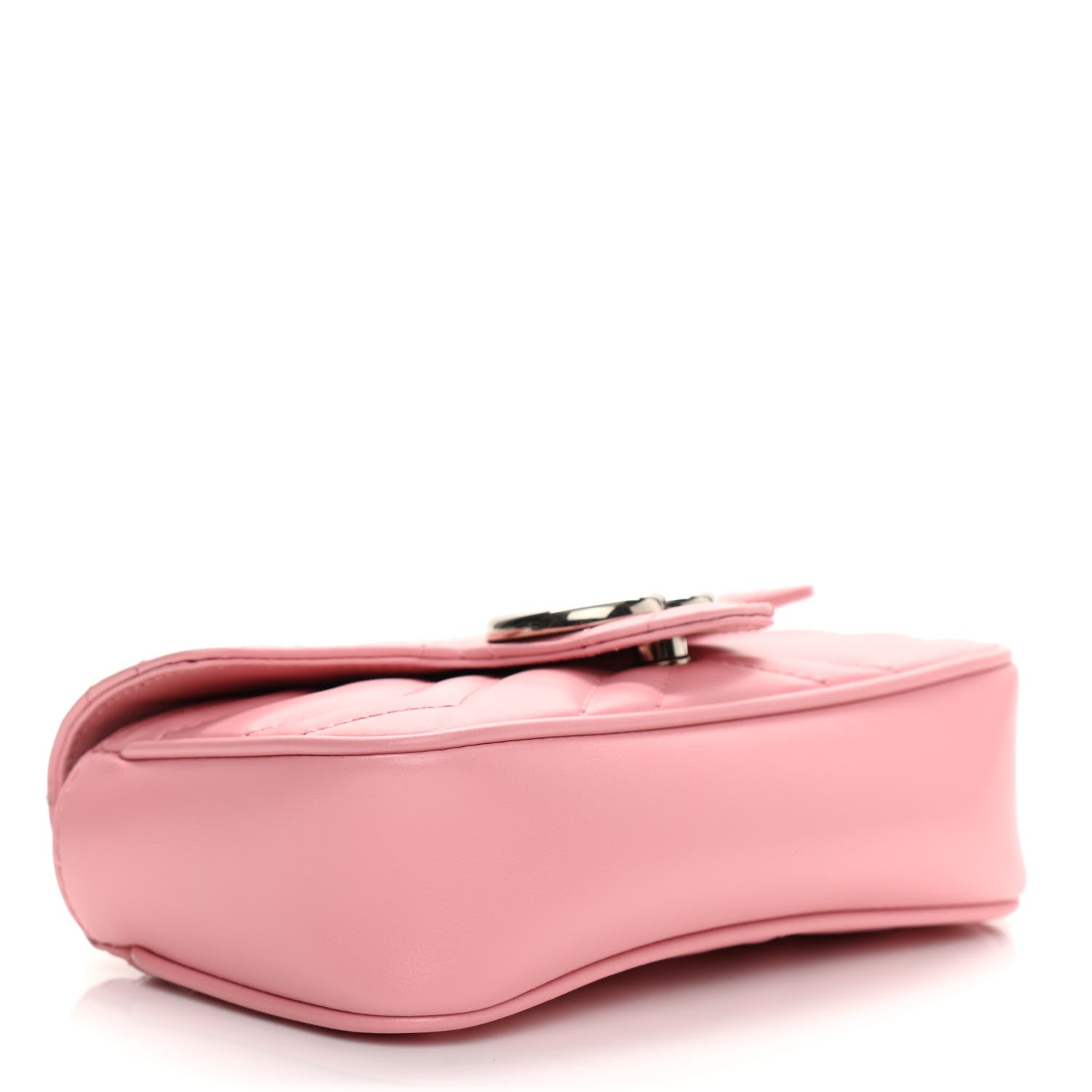 Gucci Calfskin Matelasse Super Mini GG Marmont Shoulder Bag Wild Rose 4 of 11