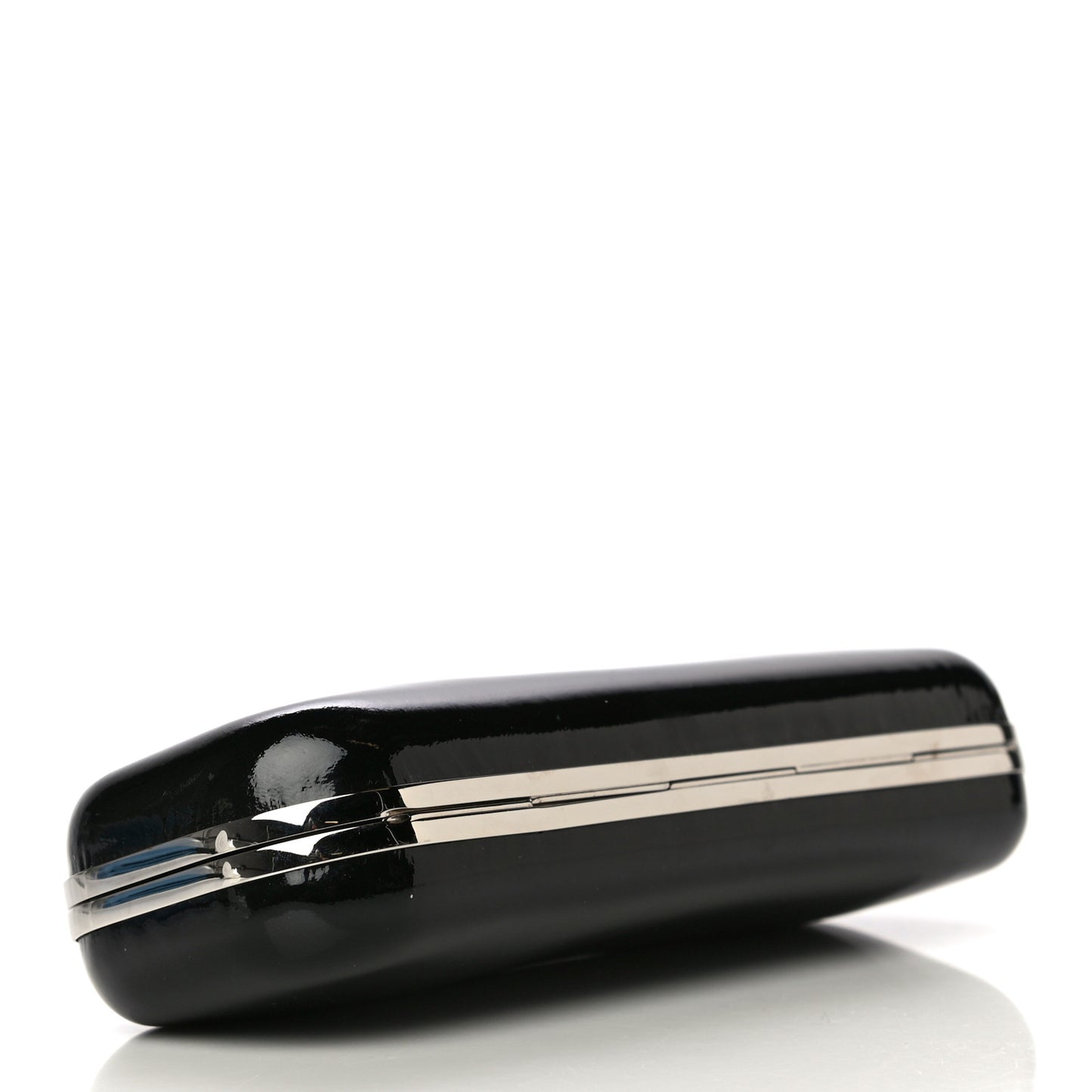 Patent Skull Knuckle Duster Box Clutch Black