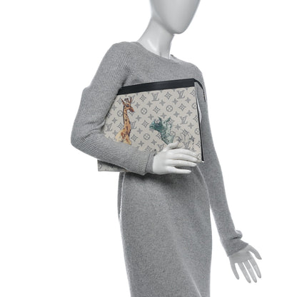 Louis Vuitton Savane Monogram Chapman Pochette Voyage GM Dune 2 of 6