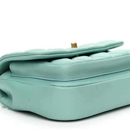 Chanel Calfskin Quilted Top Handle Flap Light Blue 9 of 11