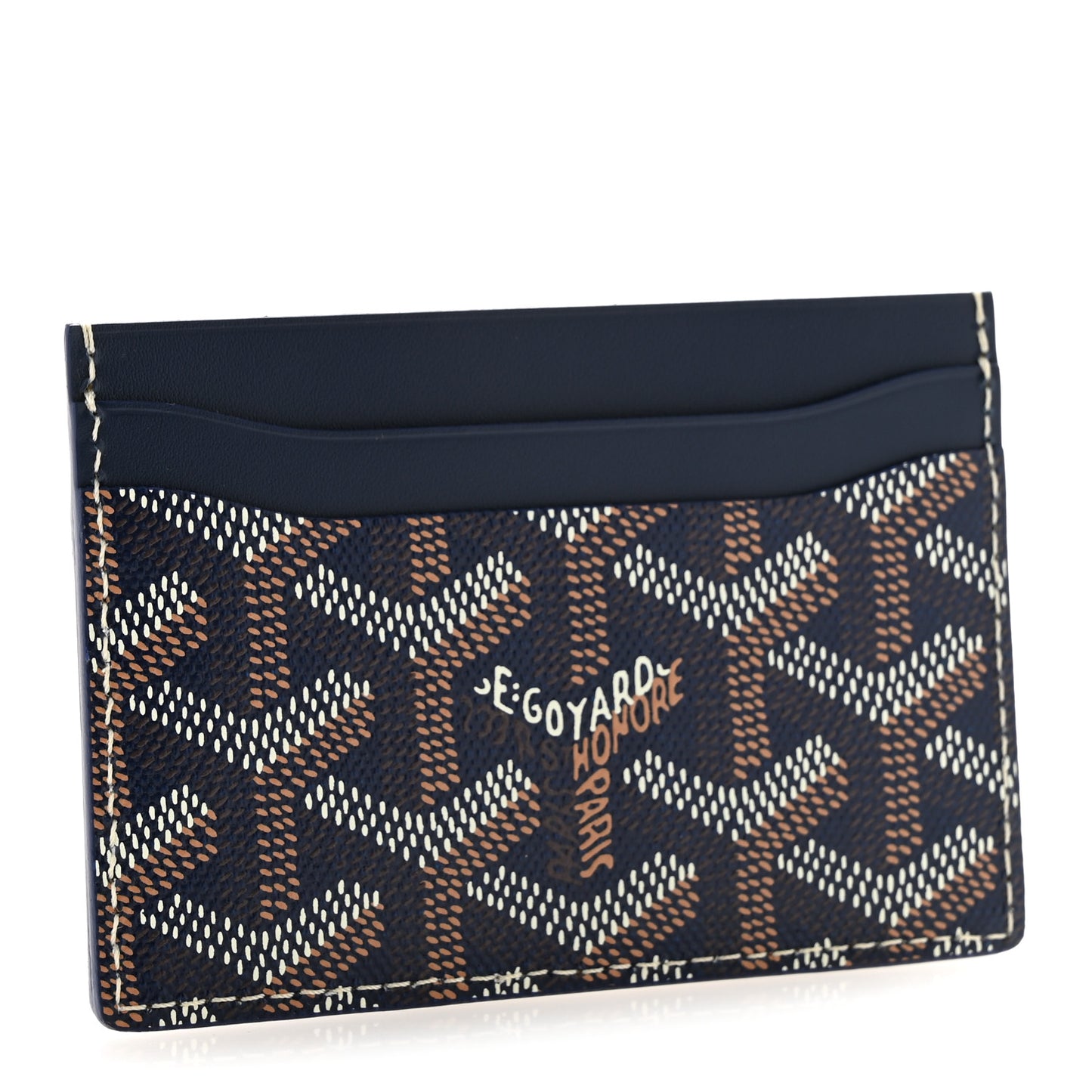 Goyardine Saint Sulpice Card Holder Navy