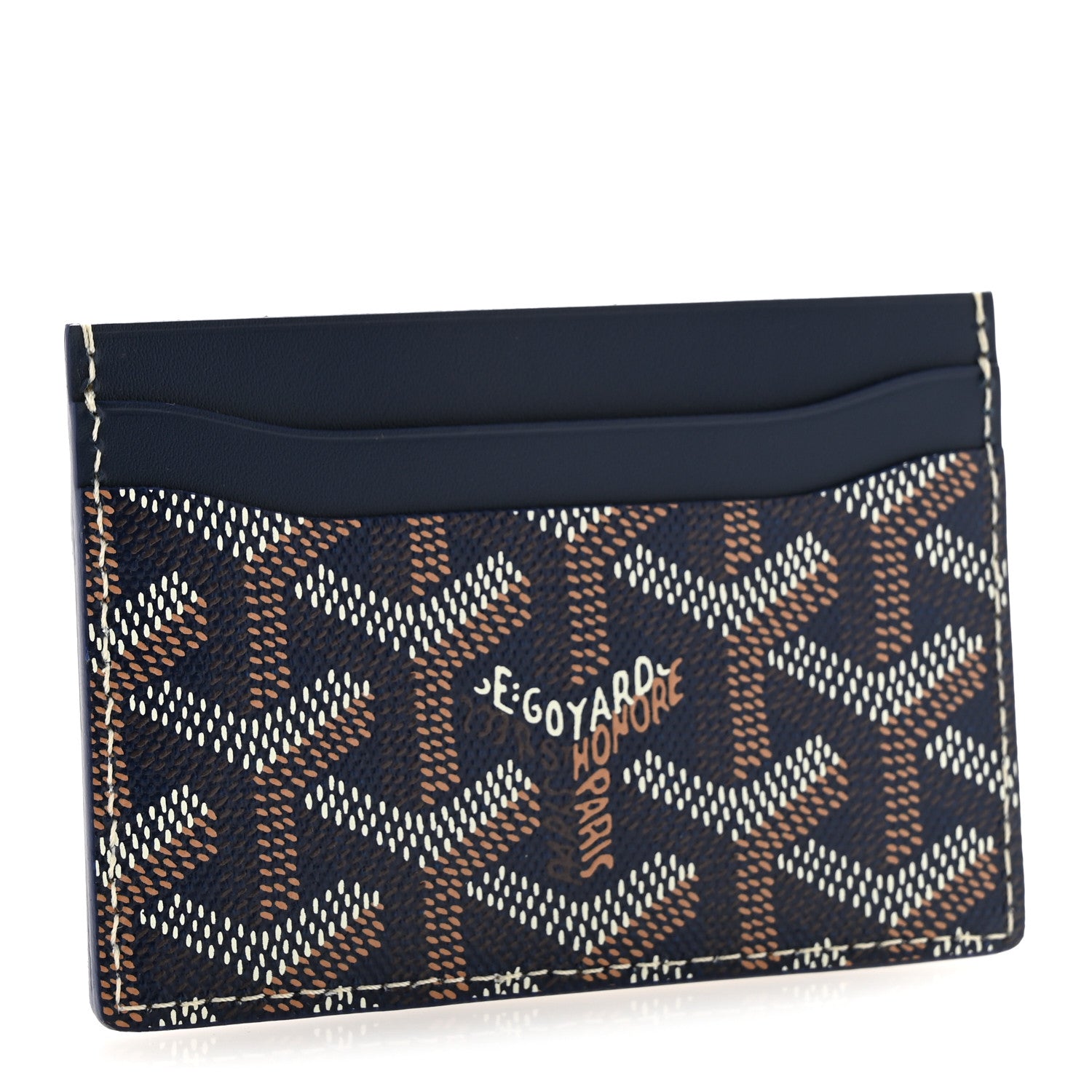 Goyard Goyardine Saint Sulpice Card Holder Navy 3 of 8