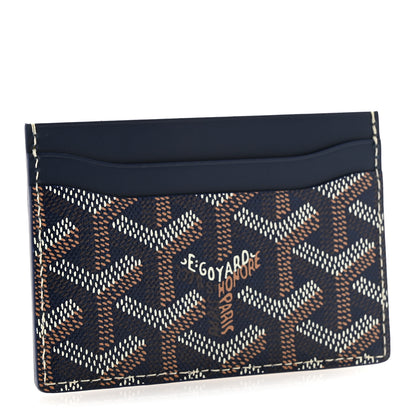 Goyard Goyardine Saint Sulpice Card Holder Navy 3 of 8