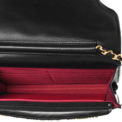 Chanel Calfskin Quilted Enchained Wallet On Chain WOC Black 5 of 12