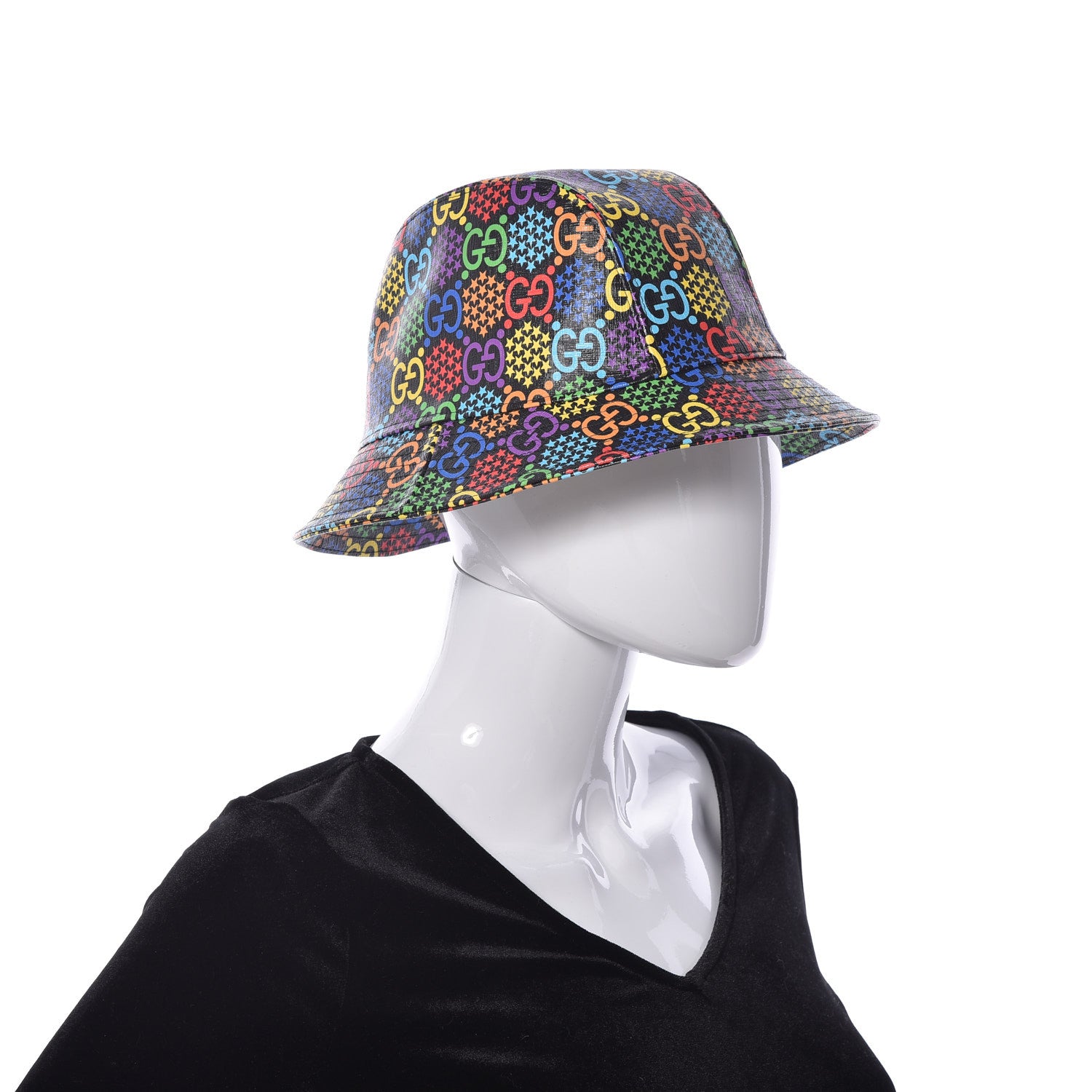 Gucci GG Supreme Monogram Psychedelic Fedora Hat M Multicolor 2 of 7