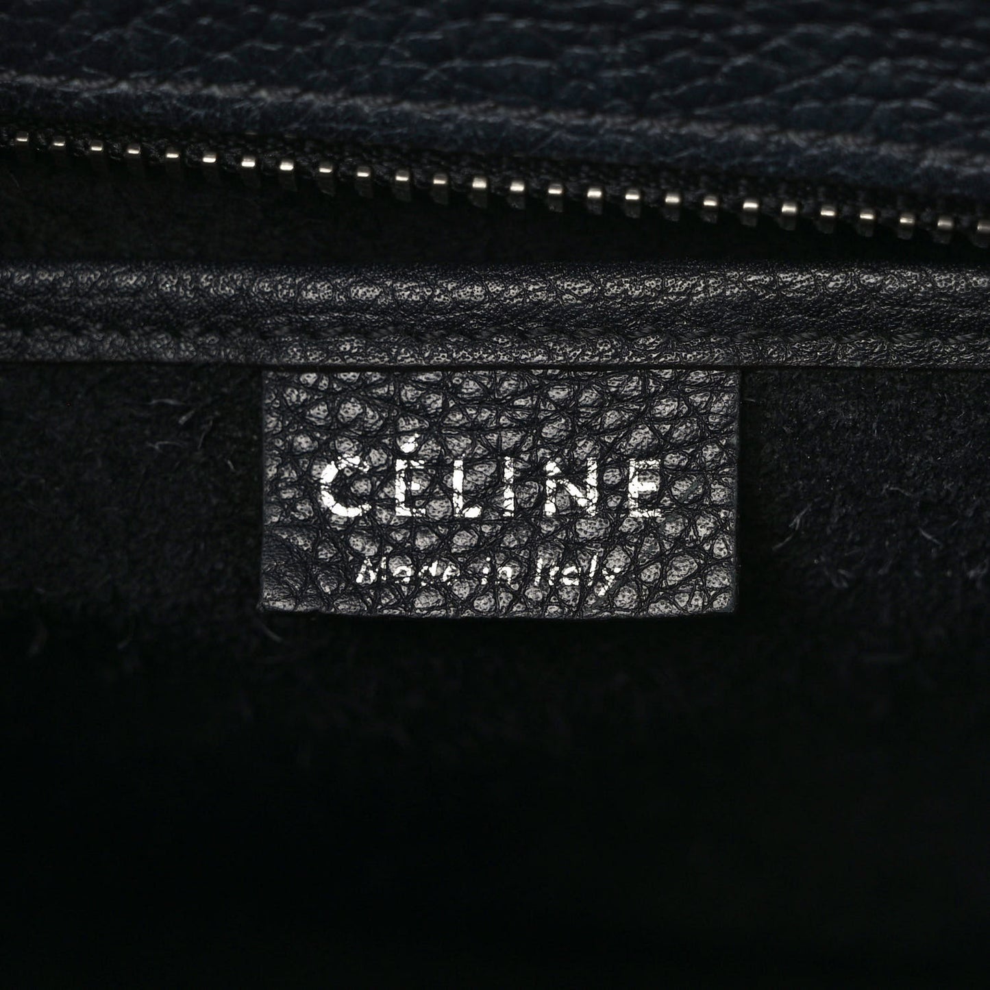 Drummed Calfskin Nano Luggage Black