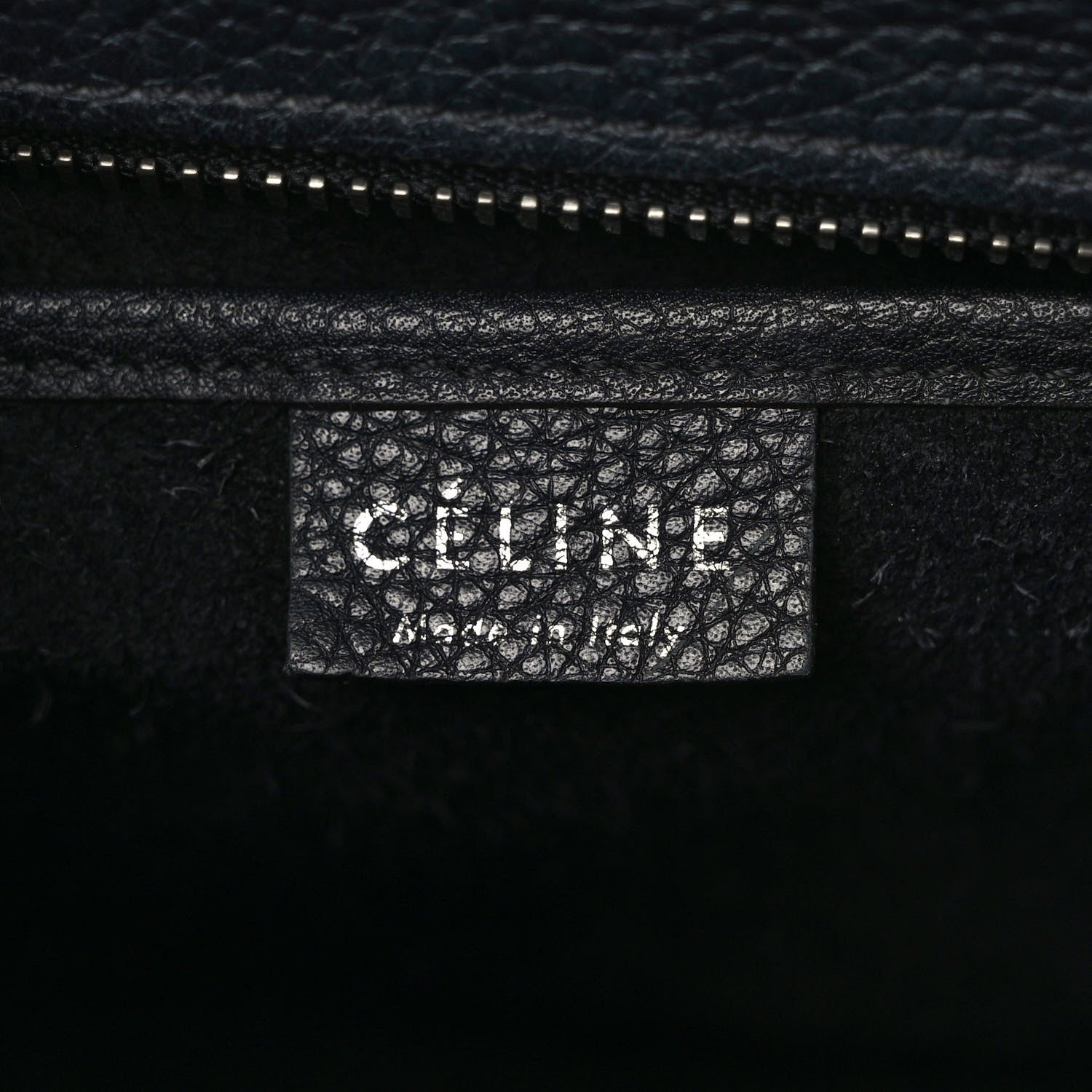 Celine Drummed Calfskin Nano Luggage Black 6 of 8