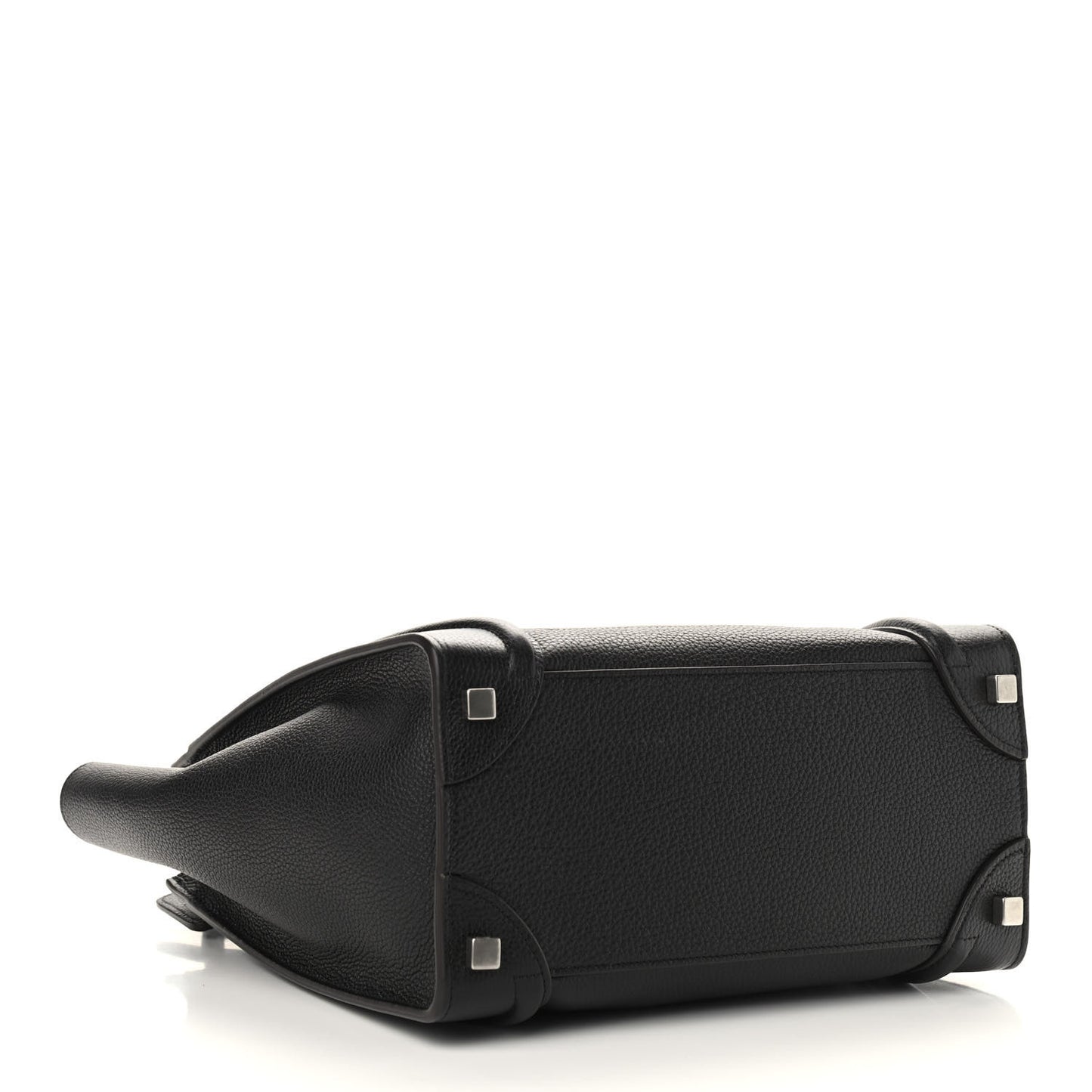 Drummed Calfskin Micro Luggage Black