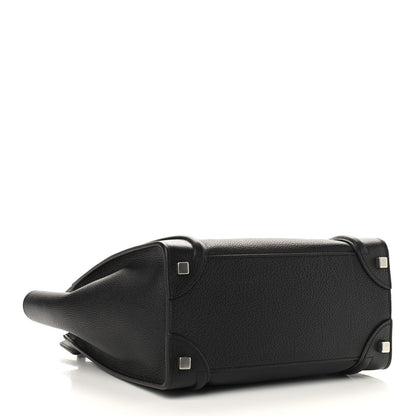 Celine Drummed Calfskin Micro Luggage Black 4 of 8