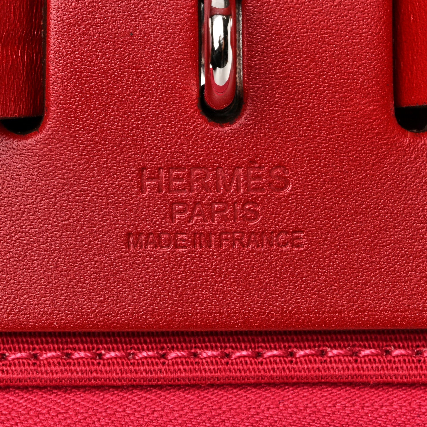 Hermes Toile Officier Vache Hunter Verso Herbag Zip 31 PM Rouge Venetian Rouge Piment Rose Extreme 7 of 11