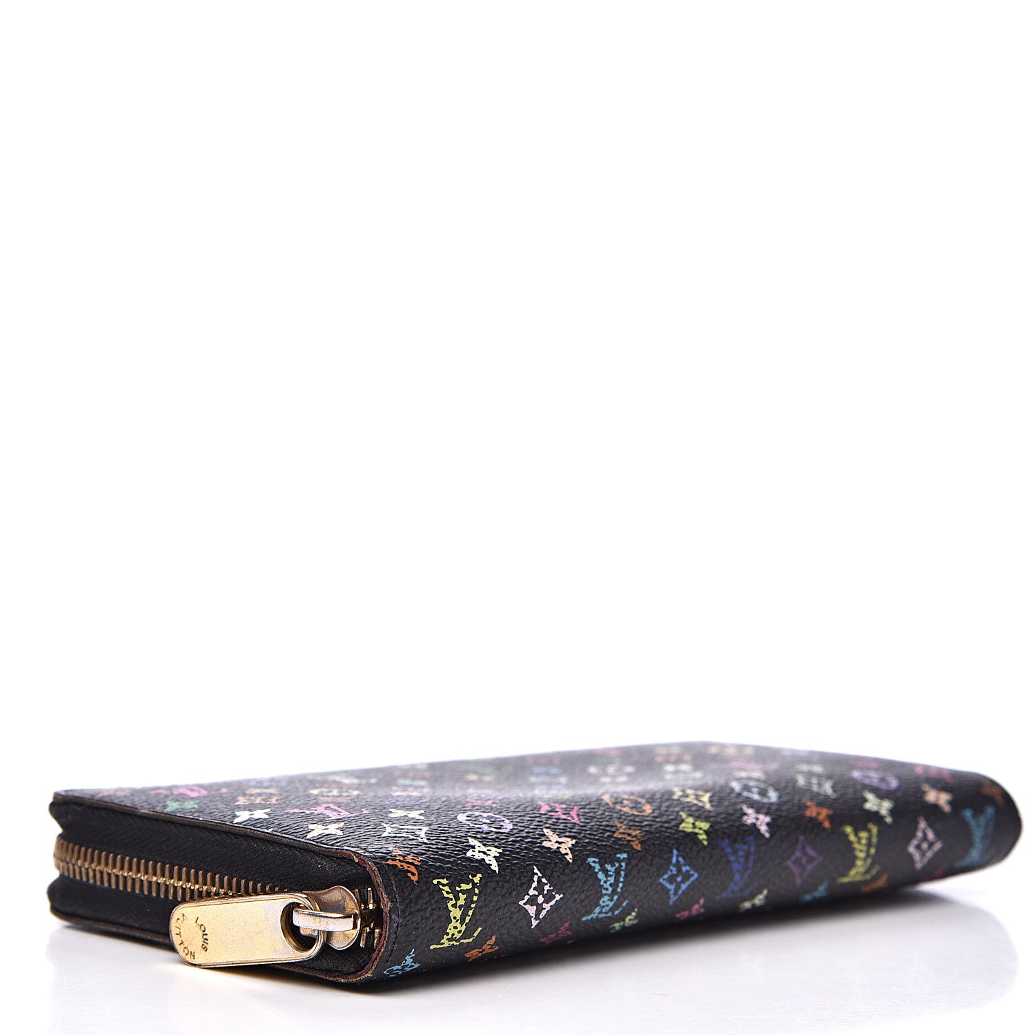 Louis Vuitton Monogram Multicolor Zippy Wallet Black Grenade 3 of 14