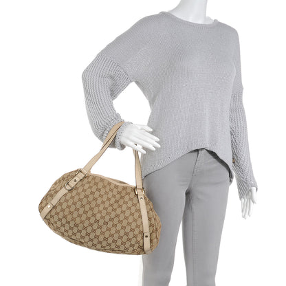 Gucci Monogram Abbey Medium Shoulder Bag Beige 2 of 7