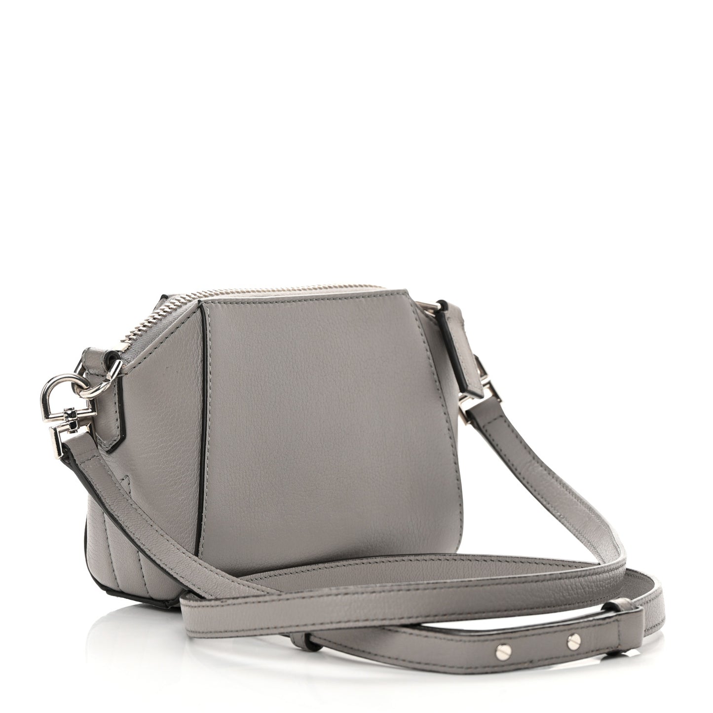 Sugar Goatskin Nano Antigona Pearl Grey