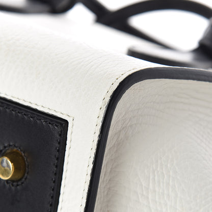 Celine Elephant Calfskin Mini Bi-Color Tie Knot Tote White Black 21 of 21