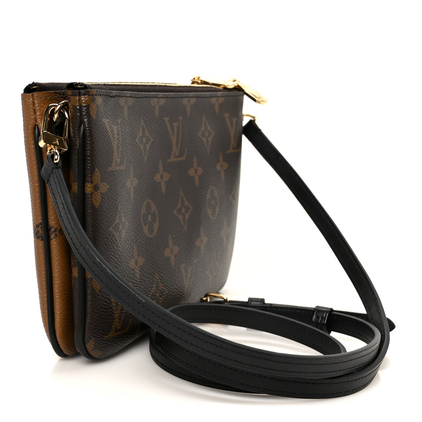 Reverse Monogram Giant Double Zip Pochette
