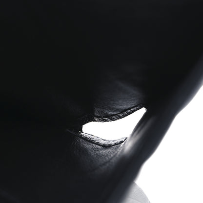 Saint Laurent Grain De Poudre Matelasse Chevron Monogram Zipped Card Case Black 6 of 9