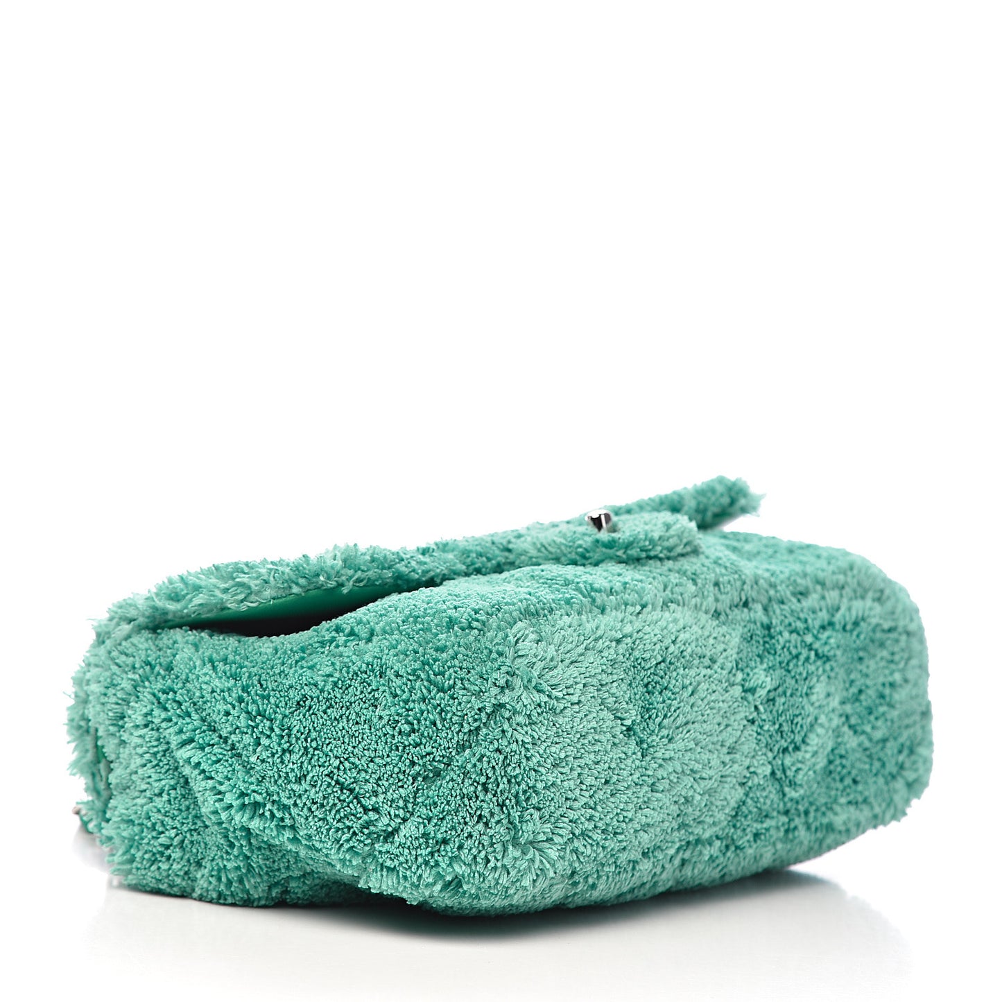 Lambskin Calfskin Mixed Fibers Quilted Medium Flap Green