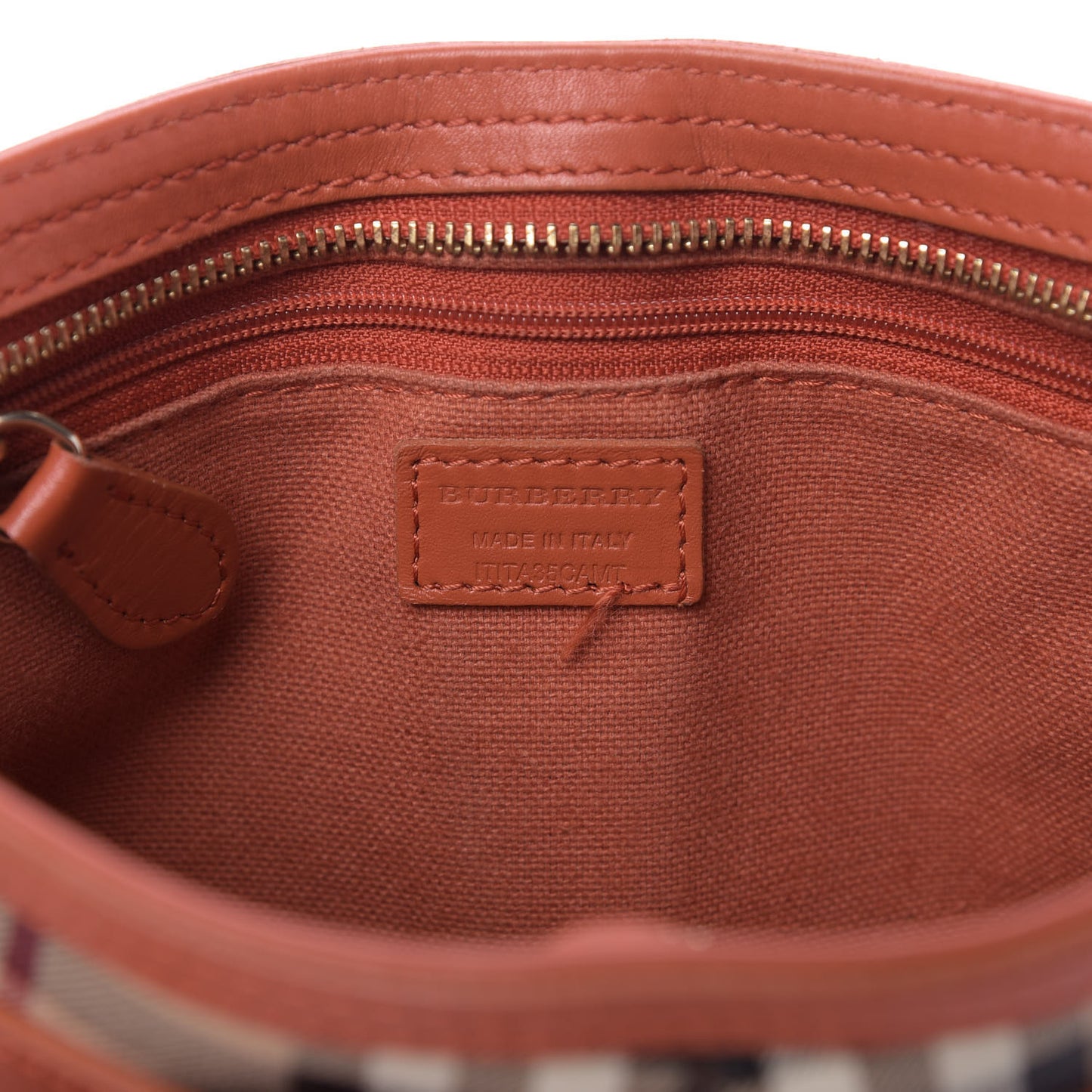Haymarket Check Smithfield Clutch Burnt Amber