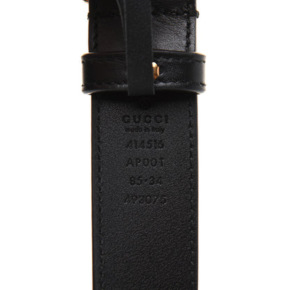 Gucci Calfskin Double G 30mm Belt 85 34 Black 3 of 8