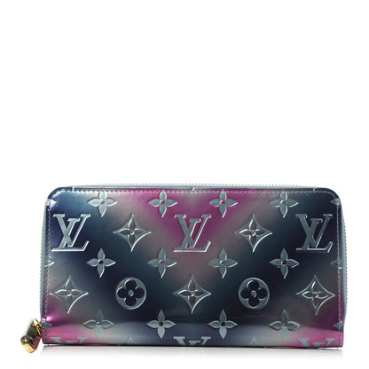 Louis Vuitton Metallic Vernis Degrade Zippy Wallet Blue Pink 1 of 8