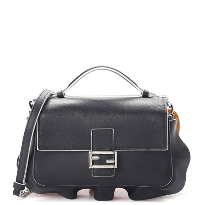 Fendi Vitello Dolce Waves Tri-Color Micro Double Baguette Blue Notte Chantilly 1 of 10