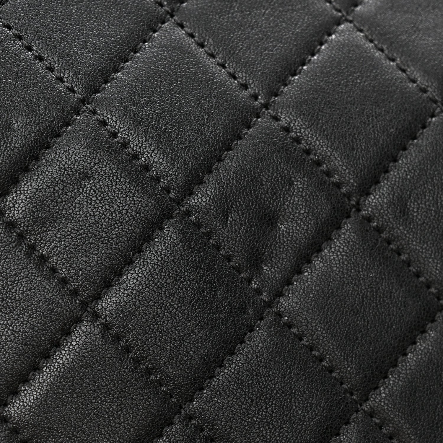 Chanel Lambskin Quilted Large Pearl Chain Flap Bag Black 12 of 13