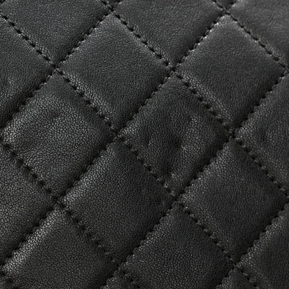 Chanel Lambskin Quilted Large Pearl Chain Flap Bag Black 12 of 13