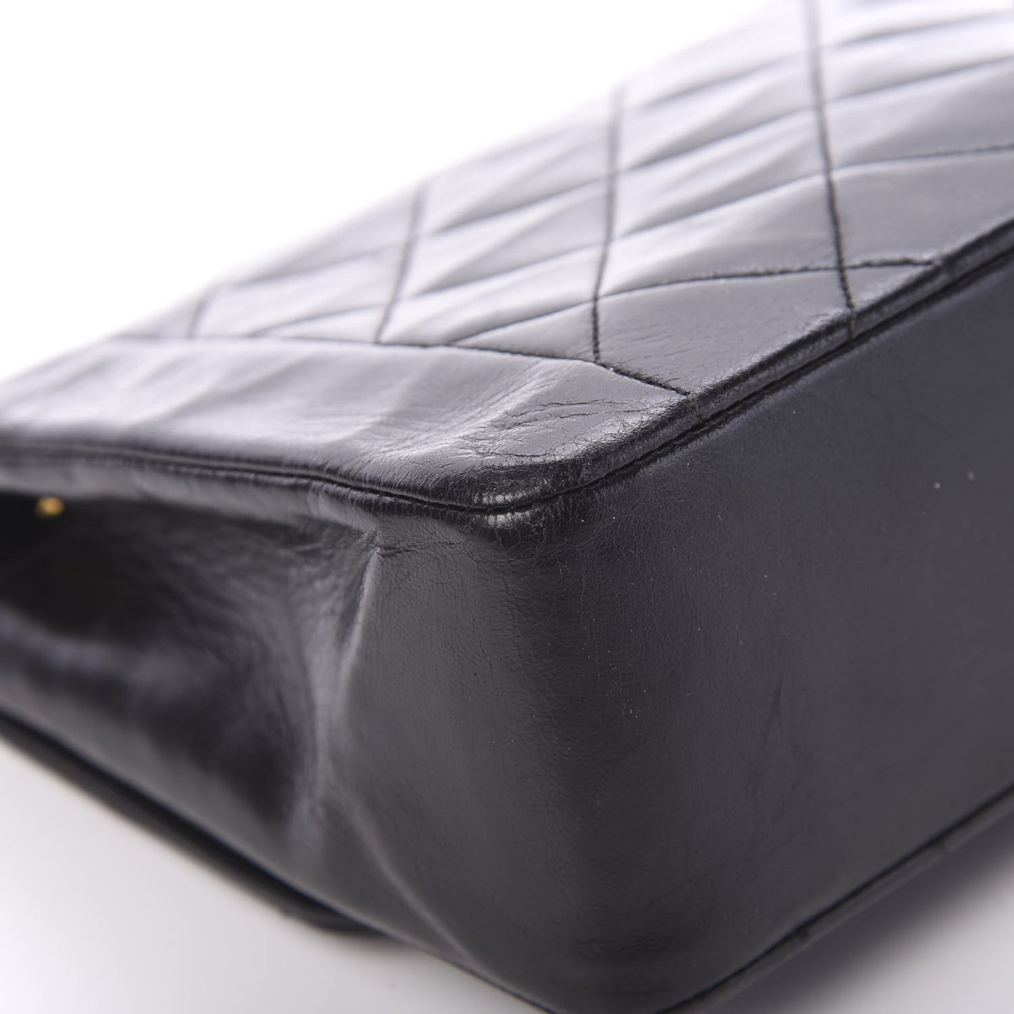 Lambskin Quilted Small Single Flap Black