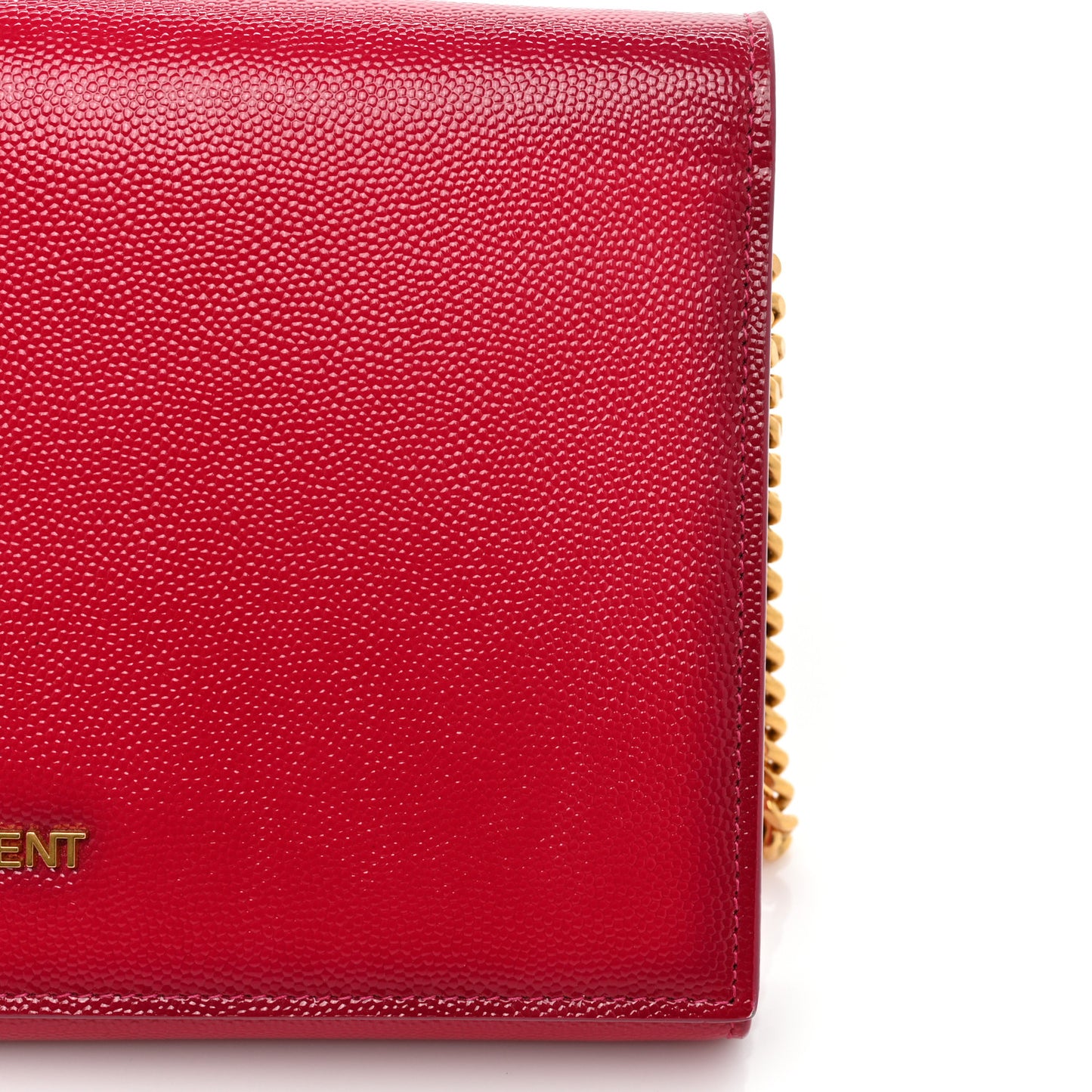 Grain de Poudre Classic Letters Chain Wallet Fuchsia