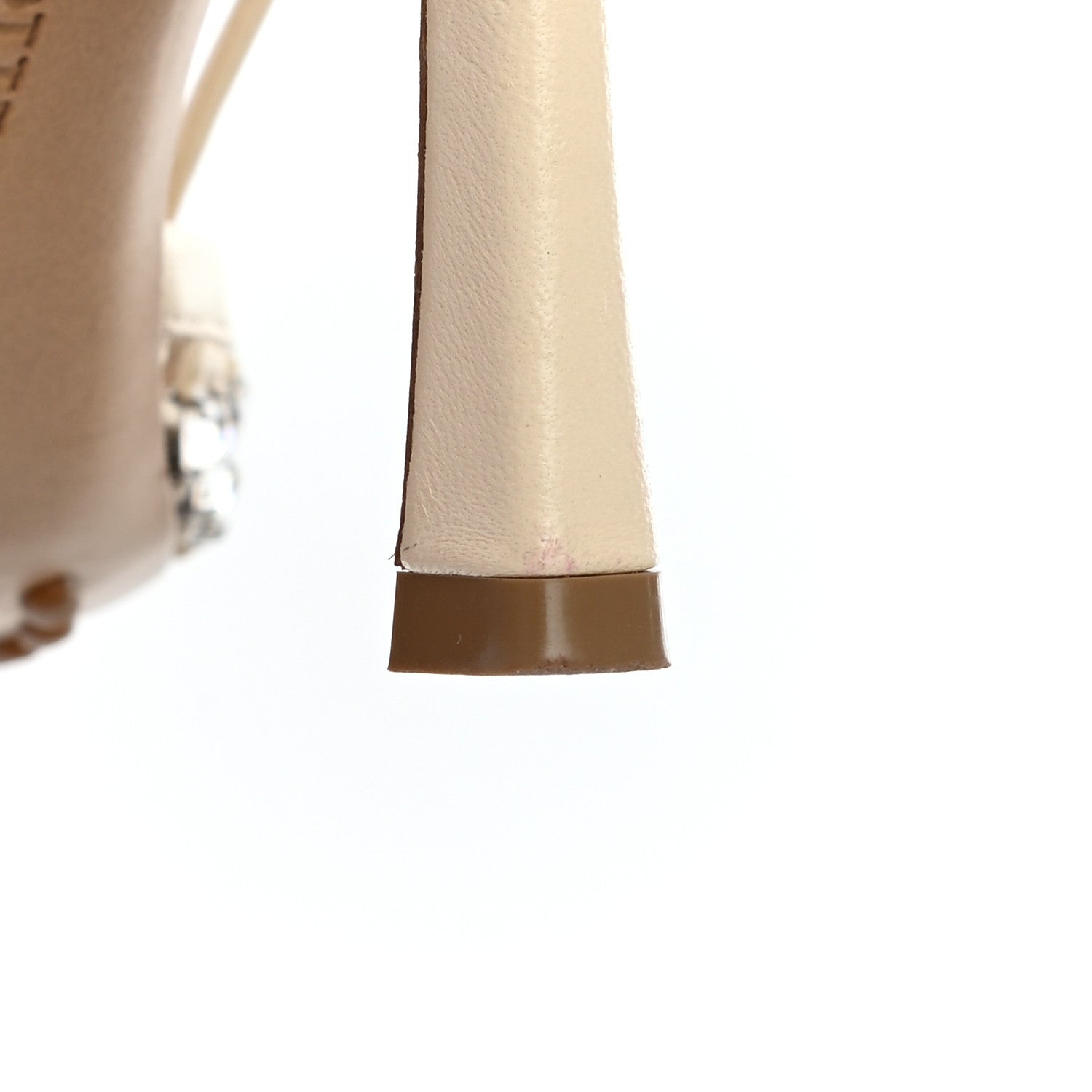 Bottega Veneta Mesh Nappa Crystal Embellished Sparkle Stretch Ankle Tie Sandals 37.5 Toile 12 of 13