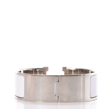 Hermes Enamel Wide Clic Clac H Bracelet PM White 3 of 5