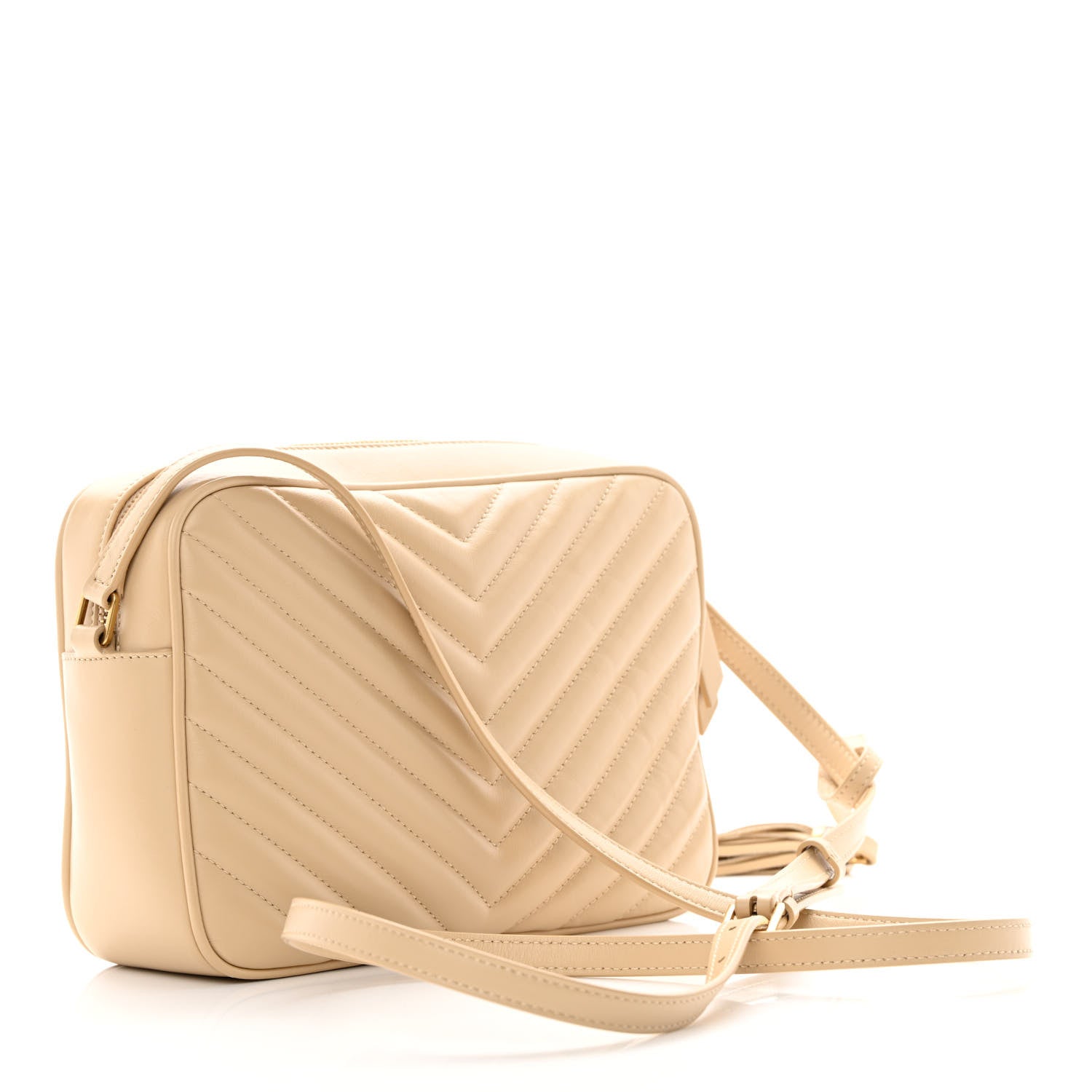 Saint Laurent Calfskin Matelasse Monogram Lou Camera Bag Nude Powder 3 of 12
