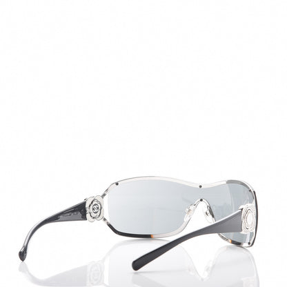 Chanel Swarovski Crystal Camellia CC Sunglasses 4164-B Black 3 of 9
