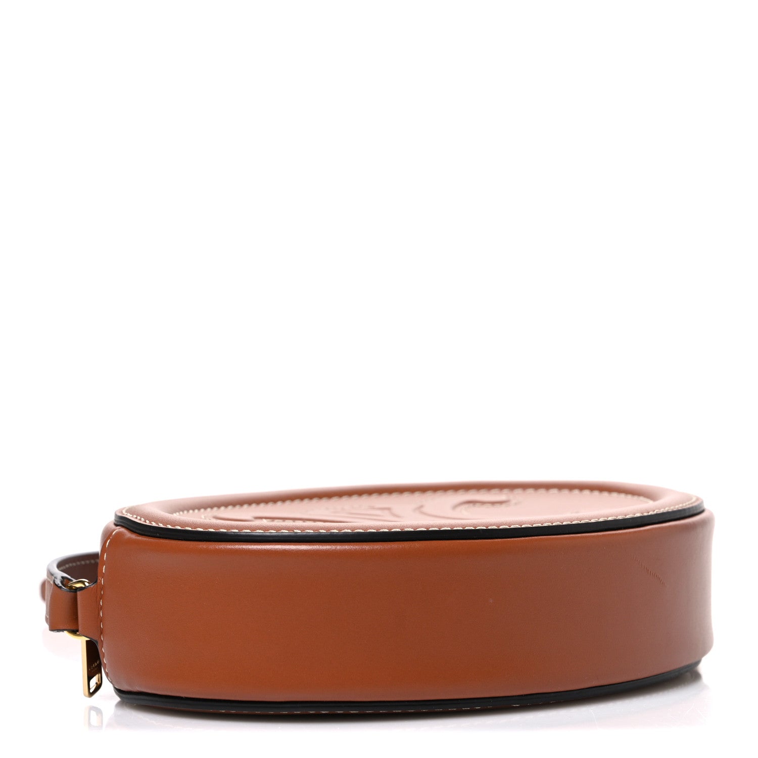 Celine Smooth Calfskin Cuir Small Triomphe Oval Crossbody Purse Tan 4 of 11