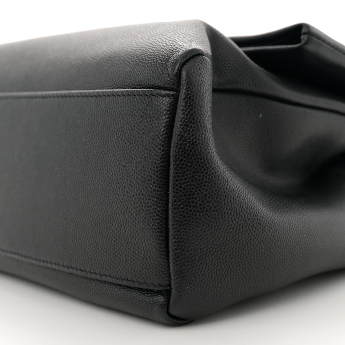 Grain De Poudre Medium West Hollywood Monogram Fold-Over Black