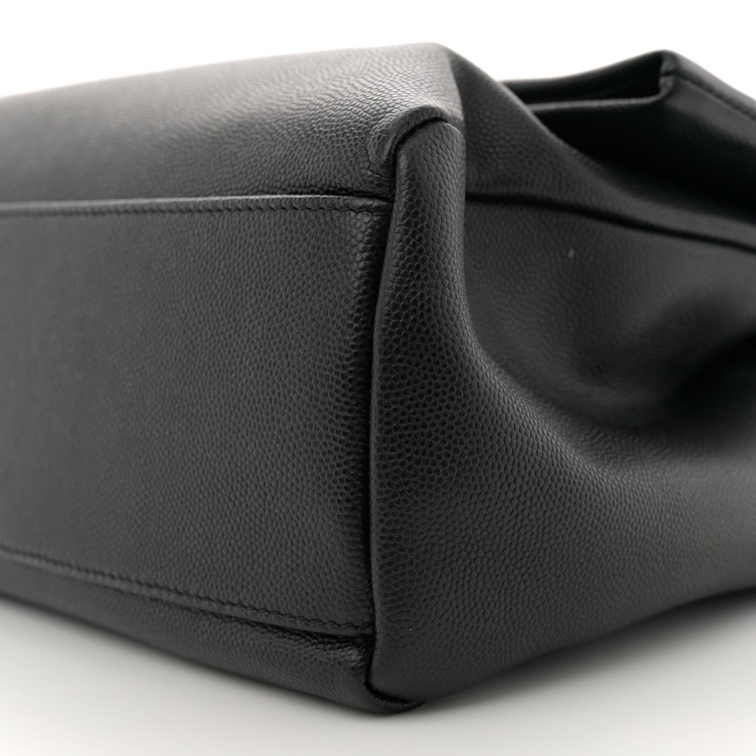 Saint Laurent Grain De Poudre Medium West Hollywood Monogram Fold-Over Black 10 of 12