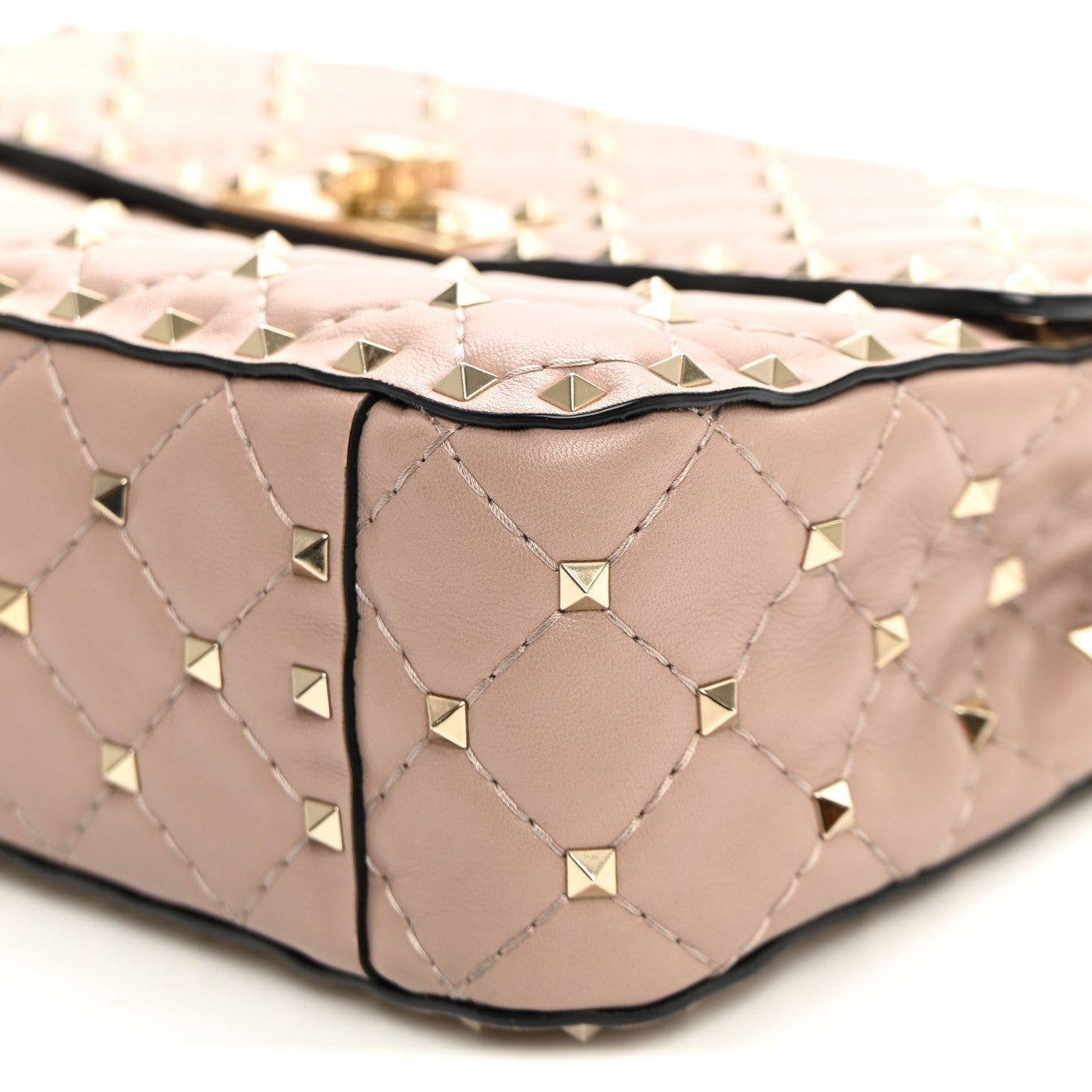 Valentino Garavani Nappa Medium Rockstud Spike Shoulder Bag Poudre 9 of 10