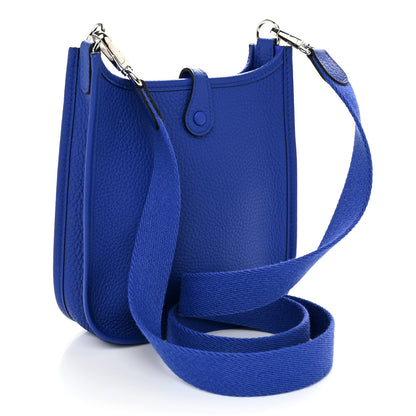 Hermes Taurillon Clemence Evelyne TPM Bleu Electrique 3 of 11