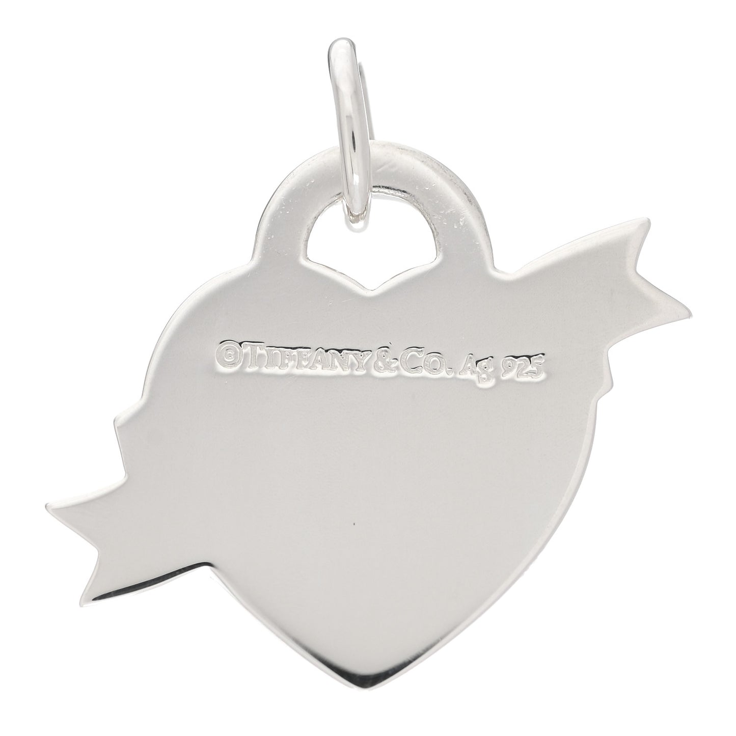 Sterling Silver Enamel Return To Tiffany Heart Ribbon Charm Blue