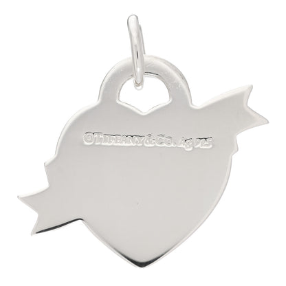 Tiffany Sterling Silver Enamel Return To Tiffany Heart Ribbon Charm Blue 3 of 3