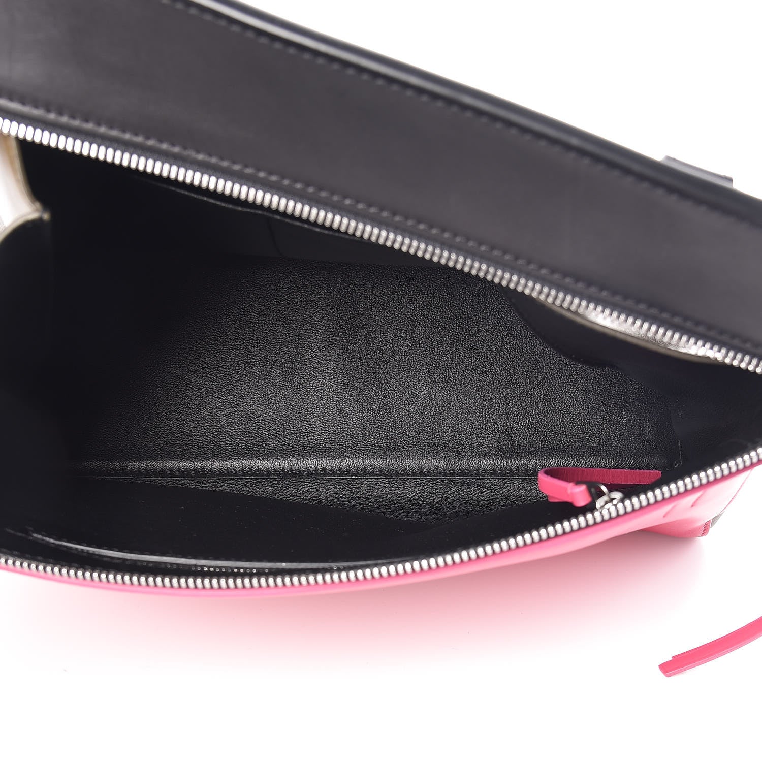 Celine Smooth Calfskin Small Tri-Color Edge Shoulder Bag Fushia 5 of 12