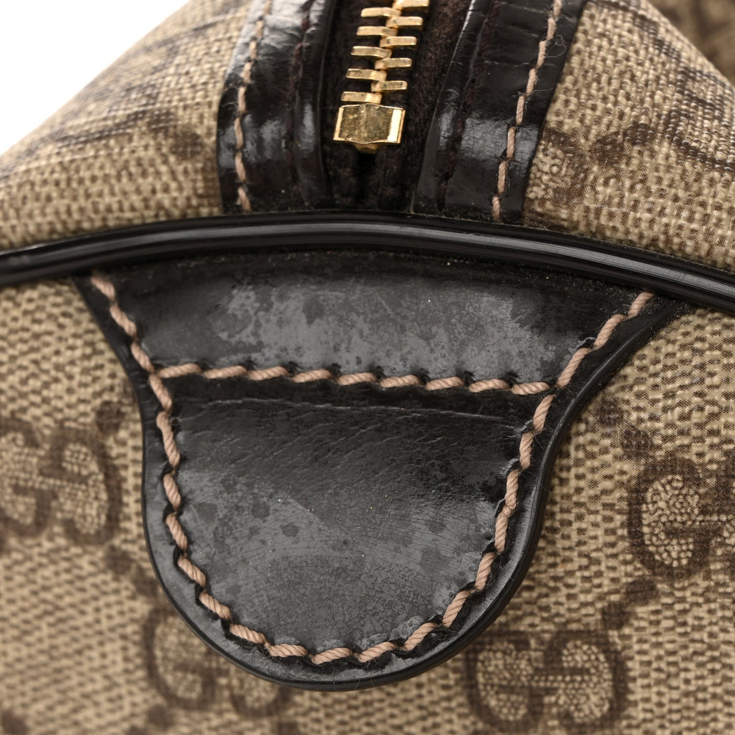 Monogram Guccissima Hearts Studded Medium Joy Boston Dark Brown