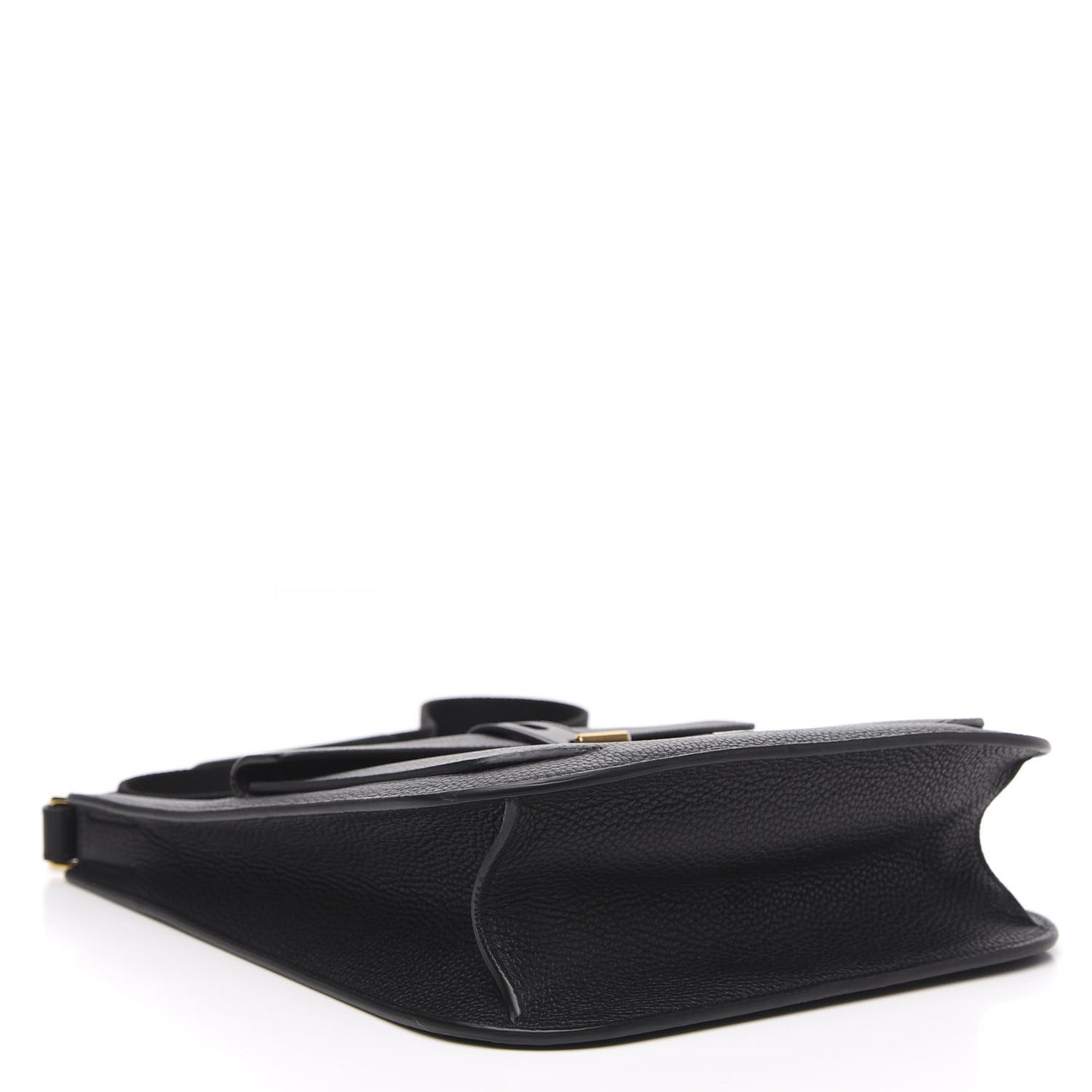 Grain Calfskin T Twist Crossbody Bag Black