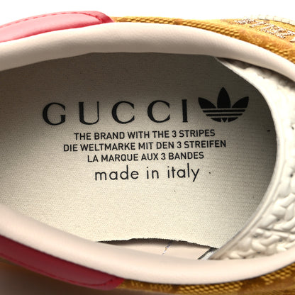 Gucci X ADIDAS Vintage GG Monogram Mens Gazelle Sneakers 9.5 Mid Natural Nut Off White 8 of 8