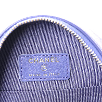 Chanel Lambskin Quilted Chanel 19 Round Clutch With Chain Purple 6 of 10