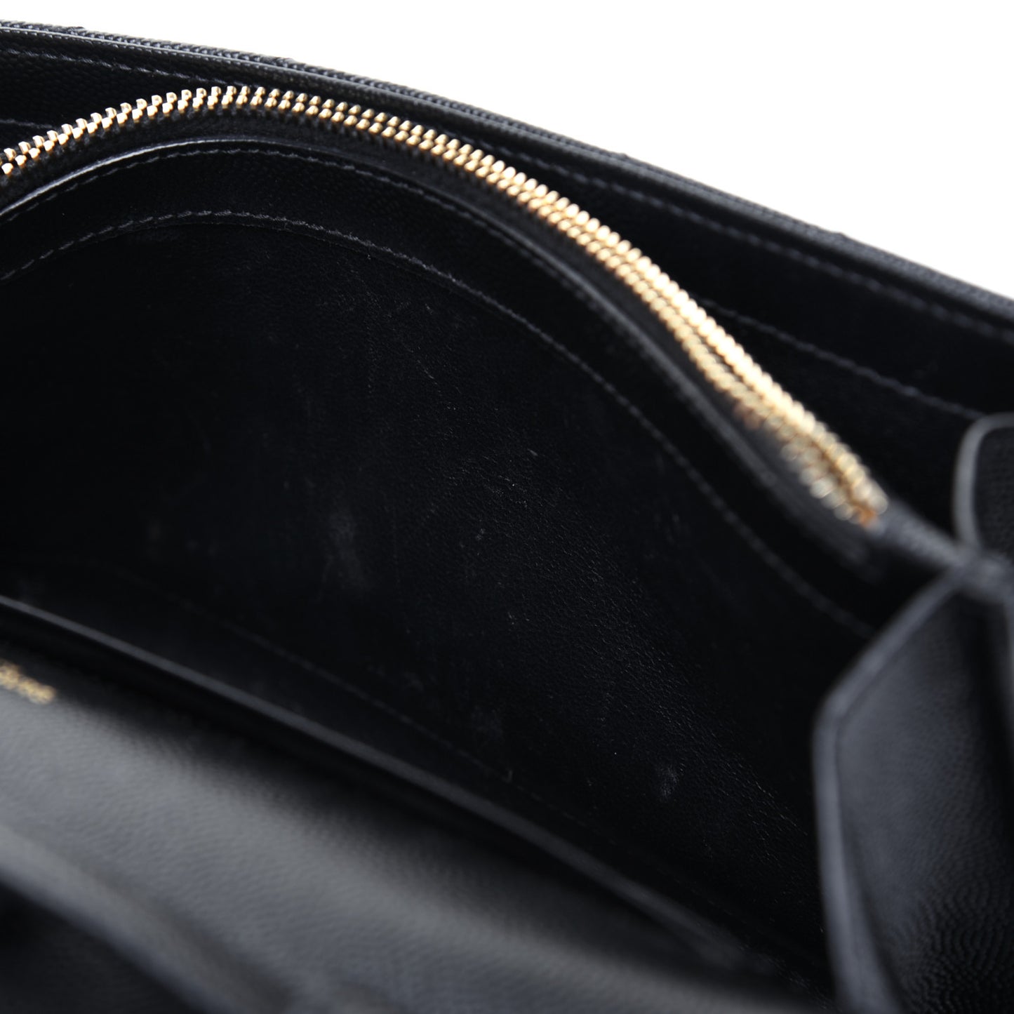 Grain De Poudre Matelasse Chevron Monogram Chain Wallet Black